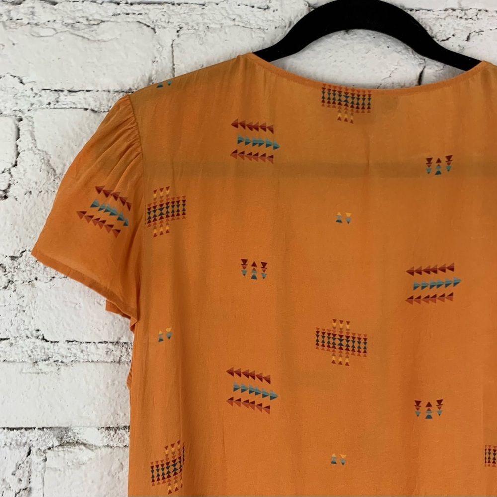Pendleton Orange Midi Dress with Button Detail - image 10